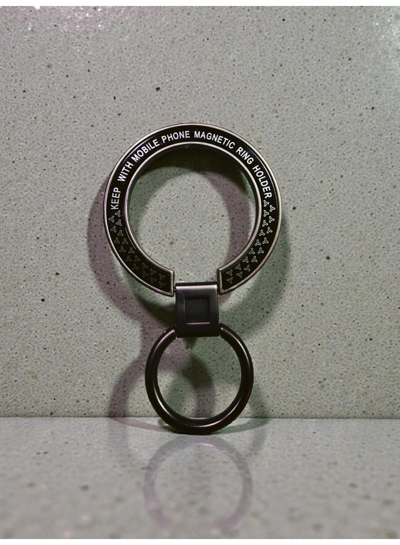 فولار مسكة حلقة مغناطيسية معدنية للجوال – حامل أنيق بزاوية 360° مع تثبيت قوي (Metal Magnetic Ring Holder) - Image 4